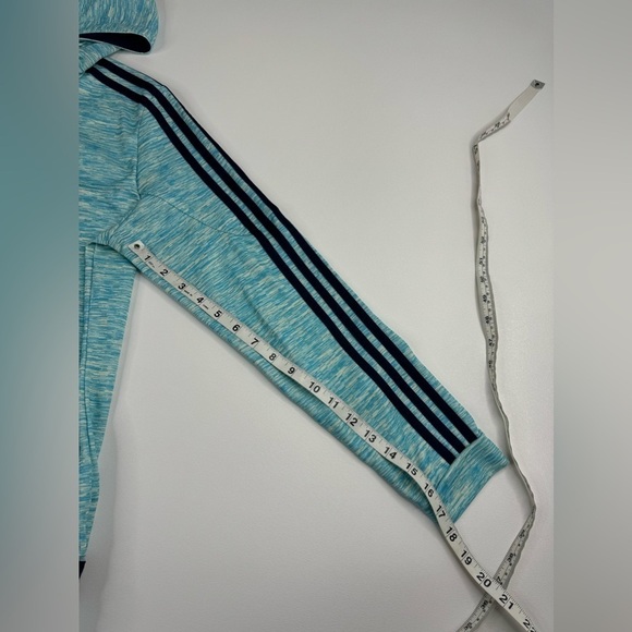 Adidas Climacool 3 Stripe Heathered Hoodie Kids Unisex Large - Picture 6 of 10